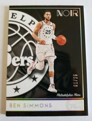 2018 - 19 Panini Noir Basketball Ben Simmons Base 1/25 76ers