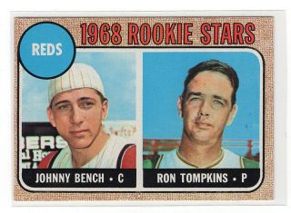 1968 Topps 247 Johnny Bench / Reds / Rc - Rookie Card / Hall Of Fame / Ex - Mt