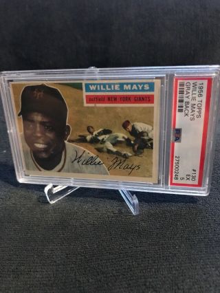 1956 Topps Willie Mays 130 Psa 5 Ex York Giants San Francisco Baseball Card