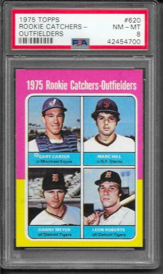 1975 Topps Gary Carter Rookie Card Rc Psa 8 Baseball Hall Of Fame York Mets