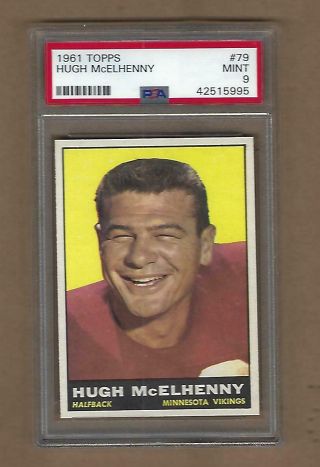 1961 Topps Football Hugh Mcelhenny 79 Psa 9