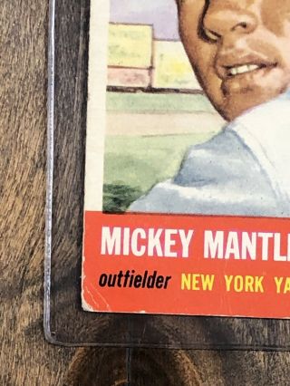 1953 Topps 82 Mickey Mantle Yankees HOF Ungraded Card Poor 5