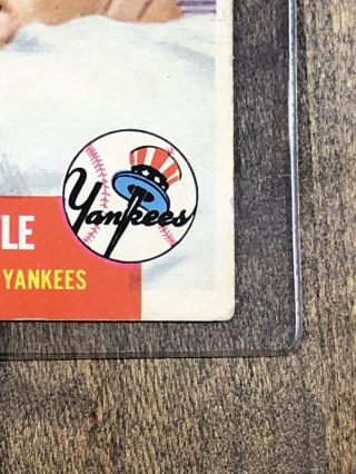 1953 Topps 82 Mickey Mantle Yankees HOF Ungraded Card Poor 6