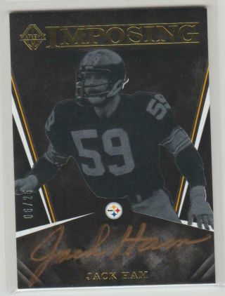 Jack Ham 2018 Panini Majestic Football Gold Ink On Card Auto Prime Parallel /25