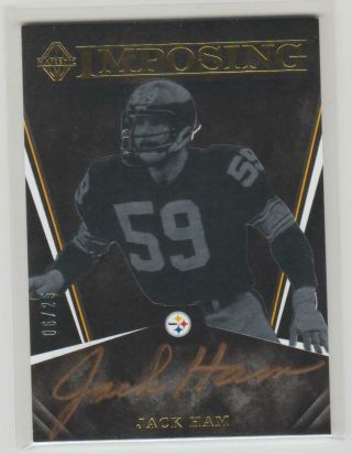 JACK HAM 2018 Panini Majestic Football Gold Ink On Card Auto Prime Parallel /25 2