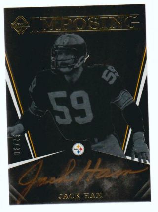 JACK HAM 2018 Panini Majestic Football Gold Ink On Card Auto Prime Parallel /25 3