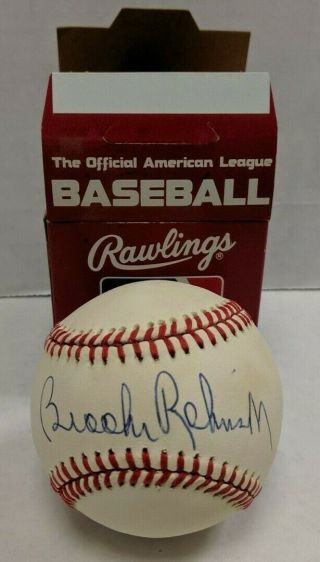 Brooks Robinson Autograph Signed Rawlings American League Ball W/coa 081319dbt