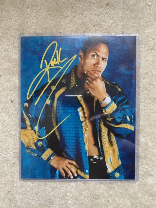 Dwayne Johnson The Rock Signed Autographed 8x10 Photo Wwe Autograph Auto W/