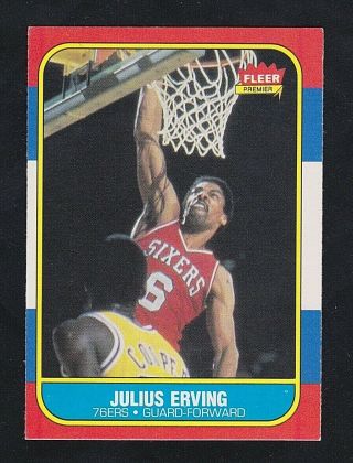 1986 - 87 Fleer Basketball Julius Erving 31 Nrmint/mint Philadelphia 76 