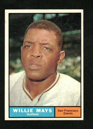Willie Mays 1961 Topps Card 150 San Francisco Giants Nr - Mt