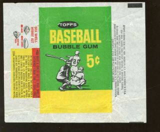 1964 Topps Baseball Card 5 Cent Wax Wrapper