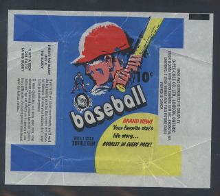 1971 Opc O - Pee - Chee Baseball Wax Pack Wrapper 690758
