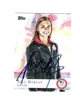 2012 Topps Usa Olympic Team Alex Morgan Card 90 Autographed