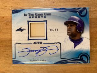 2019 Leaf In The Game Sports Sammy Sosa Game Bat Auto 30/30 Cubs