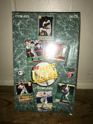 1992 Fleer Ultra Series 1 36 Packs Factory Baseball Wax Box