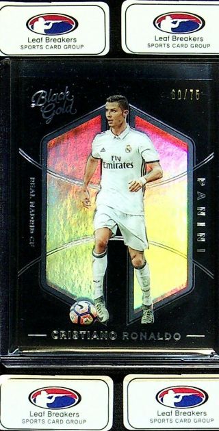 2016 - 17 Black Gold Soccer Uncommon Cristiano Ronaldo Base Card 60/75 [hs]