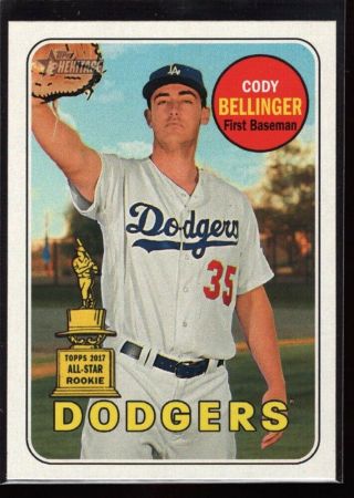 Cody Bellinger Dodgers 2017 All - Star Rookie Rc Sp 2018 Topps Heritage 118