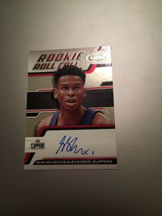 2018 - 19 Certified Shai Gilgeous Alexander Rc Rookie Roll Call Auto Thunder