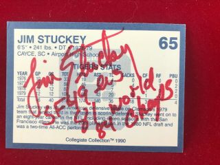 Auto Card Jim Stuckey Clemson/ 49ers Bowl