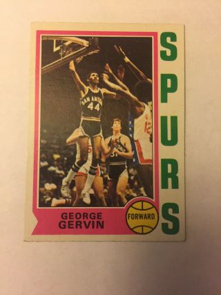 1974 - 75 Topps George Gervin 196 San Antonio Spurs
