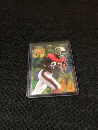 Jerry Rice Hand Signed San Francisco 49ers Football Card