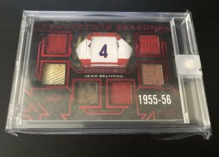 2018 - 19 Leaf Ultimate Touchstone Seasons Red Jean Beliveau Jersey Patch 1/3