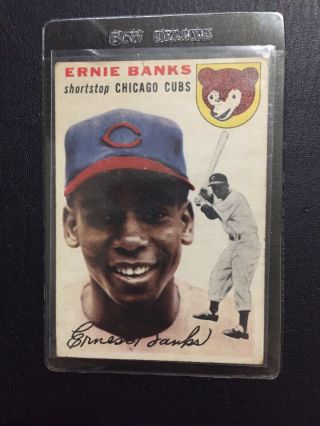 1954 Topps Ernie Banks Chicago Cubs 94 Baseball Card