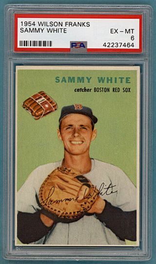 1954 Wilson Franks Sammy White – Psa 6 Red Sox