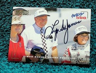 Legends Of Indy 500 Trading Card Autographed Signed Indy Great Lyn St.  James