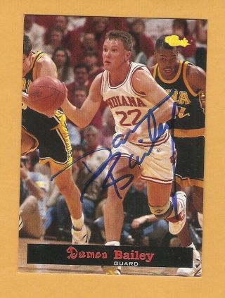 Damon Bailey Indiana Hoosiers Auto Signed 1994 Classic Card