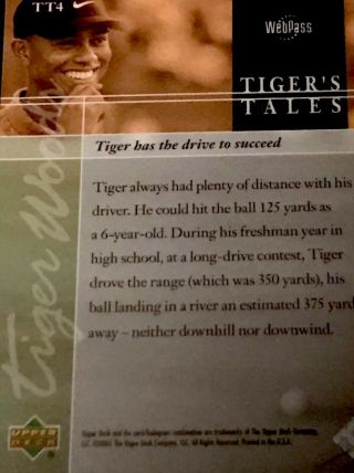 Jack Nicklaus Autographed 2002 Masters Program & Tiger Woods Upper Deck Card 5