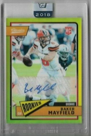 Baker Mayfield 2018 Panini Honors Classics Rookie Gold Auto 10/20 - Browns (d)