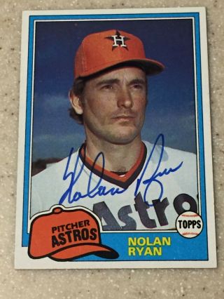 1981 Topps 240 Nolan Ryan Signed Card Foundation Sticker