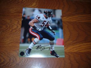Brian Urlacher Hand Signed Autographed 8 X 10 Photo W/ Bears