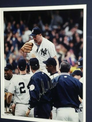 David Wells Autograph Signed Perfect Game Photograph Framed Ny Yankees