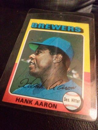 1975 Topps 660 Hank Aaron Brewers