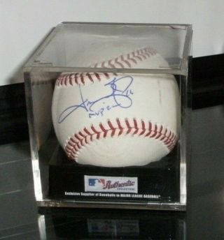Jason Giambi Autographed Signed Game Baseball With Case Leaf Authentics