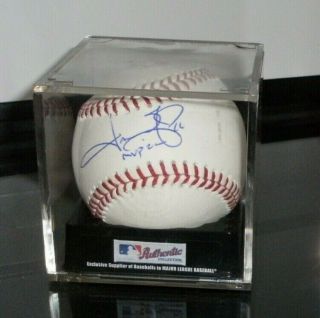 Jason Giambi Autographed signed Game Baseball with case leaf authentics 3