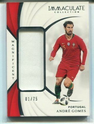 2018 - 19 Panini Immaculate Soccer Andre Gomes Magnificent Jersey 01/75