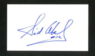 Sid Abel Hof Detroit Red Wings Signed Autograph Auto Business Card