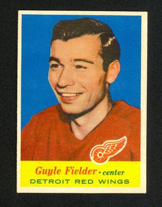 1957 - 58 Topps Guyle Fielder 36 - Rc - Detroit Red Wings - Vg - Ex