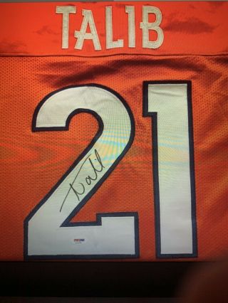 Aqib Talib Autographed Signed Jersey Nfl Denver Broncos Psa Bowl Rams