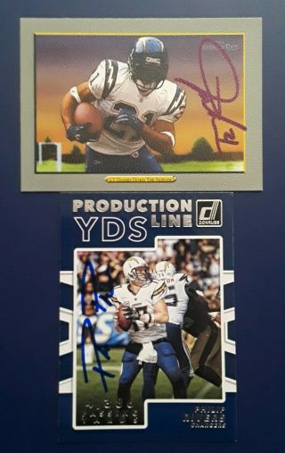 Autograph Ladainian Tomlinson 2006 Topps/ Philip Rivers Auto 217 Panini Chargers