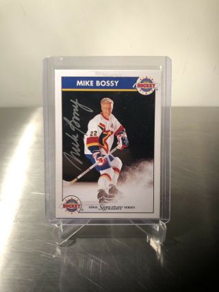 Mike Bossy Zellers Signature Series Auto Hockey Card 498/3500