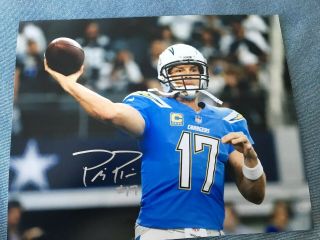 Philip Rivers Signed Autographed Los Angeles Chargers 8x10 Photo W/proof