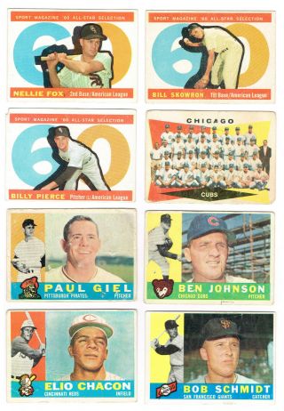 1960 Topps Baseball High Number Card 501 Bob Schmidt Of San Fran Giants In Good