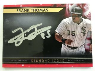 2019 Topps Diamond Icons Frank Thomas Silver Ink On Card Auto Red Parallel 1 /5