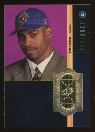 1998 - 99 Spx Finite Radiance Vince Carter Toronto Raptors Rc Rookie 1054/1500