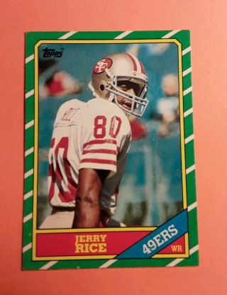 1986 Topps Football 161 Jerry Rice San Francisco 49ers Rc Ex See Scan Thanks