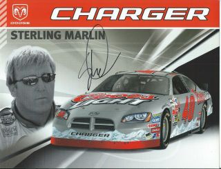 Signed 2005 Sterling Marlin 40 Nascar Nextel Cup Series " Coors Light " Postcard